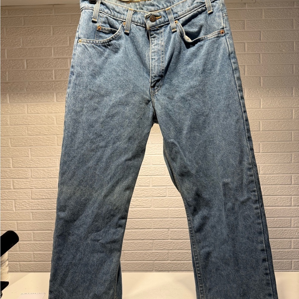 Levi's Blue Straight Jeans Classic Everyday Wear Orange Tag